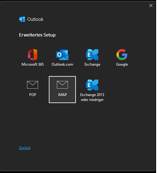 Thunderbird neues Postfach Screenshot